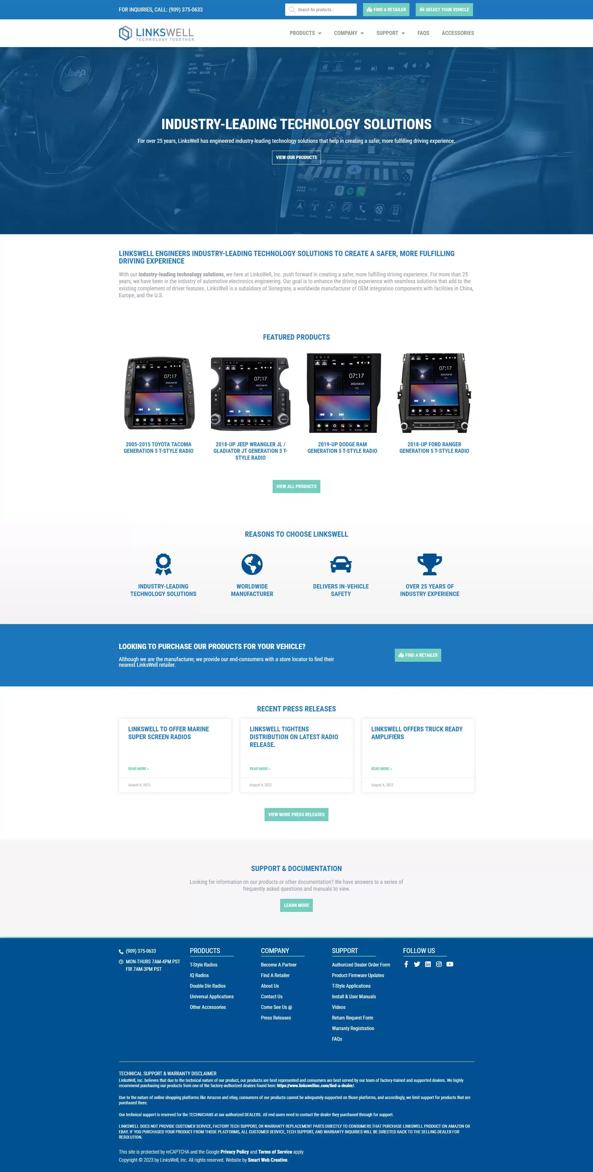 Automotive Electronics Company Website