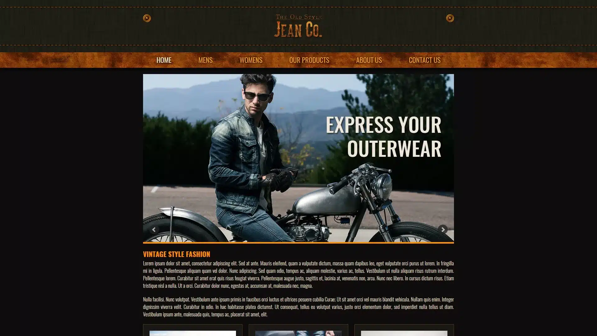 Clothing Company Mockup Website
