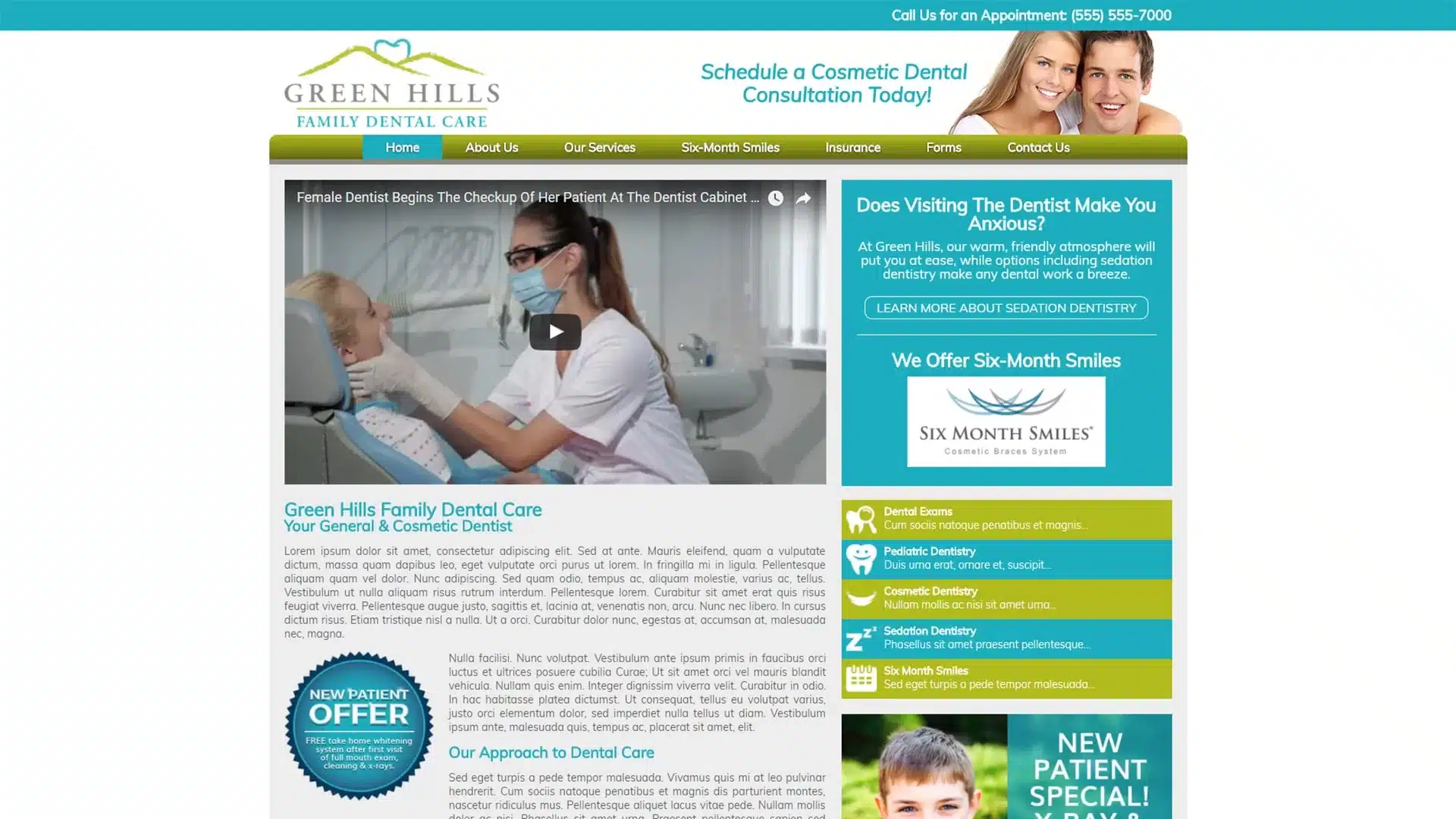 Dental Office Mockup Website